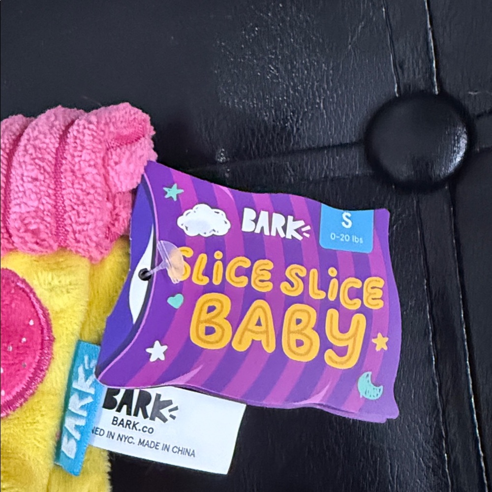 New Barkbox Slice Slice Baby Small Bark Dog Stuffed Plush Crinkle Squeaky Toy - Picture 2 of 3